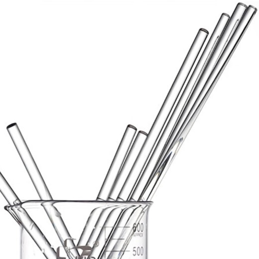 LAUTEE SY2002 solid glass rod manual stirring rod drainage rod teaching laboratory with diameter 6*25cm (10 rods)