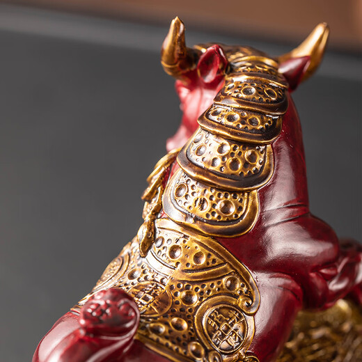 Porcelain brand tea Ox turns color color-changing tea pet ornaments Zodiac tea play tea table creative personality interesting can raise tea table accessories <Battle Cow> Color-changing tea pet