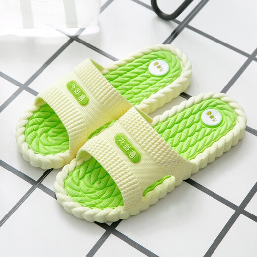 Schöne 2020 neue Hausschuhe für Männer Sommer Anti-Rutsch-Home-Home Modes Badezimmer Paar Home Massage Outdoor Sandalen Männer Schwarz Orange 9859 38 (38-39)