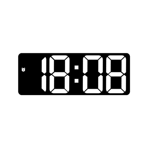 LED digital clock desktop electronic clock ornaments living room TV cabinet alarm clock plug-in simple luminous tabletop ice blue