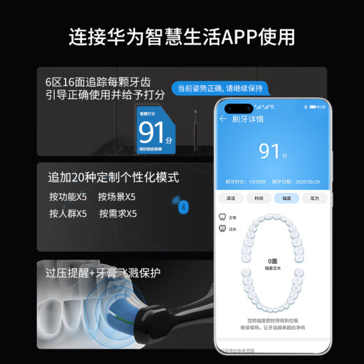 华为智选力博得电动牙刷 智能声波牙刷 成人情侣款 星钻尊享礼盒 炫酷黑 送男友送女友礼物 国家补贴