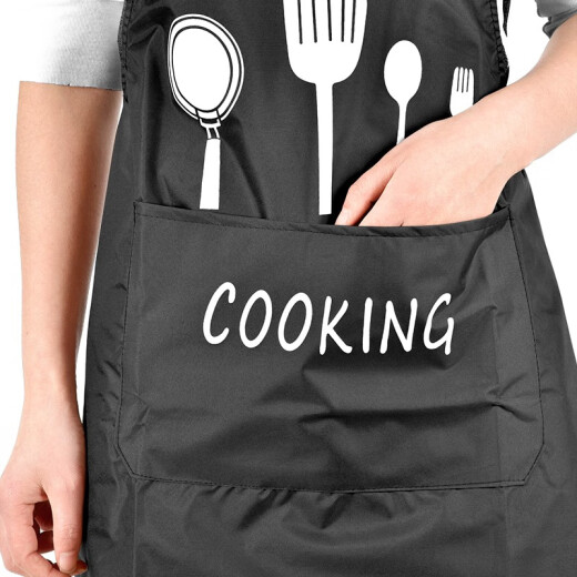 QUATREFOIL apron oil-proof and waterproof halter neck men and women kitchen universal style simple and fashionable