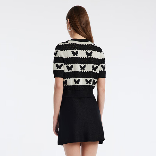 Gloria Summer Lyocell Mulberry Silk Jacquard Suit 1B5RAA290 08J Black Jacquard XS