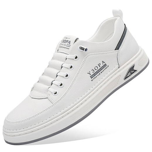 Woodpecker board shoes men's summer men's shoes 2024 new breathable genuine leather sports casual leather shoes breathable small white shoes men beige [brand] 41 real soft leather
