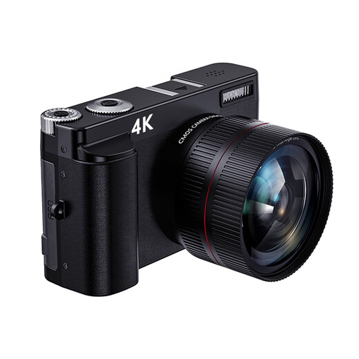 SONGDIAN DC101 Digital Camera 4K Micro Single Card Machine Entry-Level Point and Shoot Camera Small Home Flip Selfie Screen 64G Memory [Wide Angle Lens] Official Standard