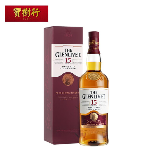 格兰威特（ThE GLENLIVET）宝树行 格兰威特单一麦芽威士忌 苏格兰威士忌原装进口洋酒 15年 格兰威特700ML