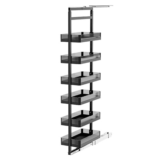 Qianju Küchenschrank hoher Schrank Pull Cork Auszugsart hochtiefe Monster Kühlschrank Seite Schmaler Gap Snack Snack Pull Basket 61 Deep 61 Deep-200-Schrank 4. Stock (Höhe 1285-1585 mm)