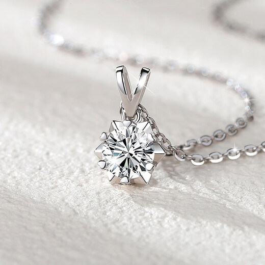 MZMZ platinum necklace girl's birthday Chinese Valentine's Day gift for girlfriend and wife diamond PT950 platinum jewelry platinum 999 platinum chain + PT950 platinum pendant