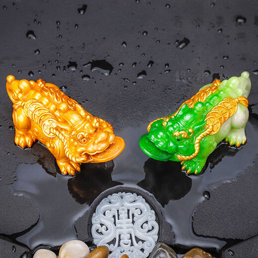 Chuge high-quality color-changing tea pet ornaments Pixiu creative tea play Kung Fu tea set tea tray accessories can be used to raise tea ceremony pet accessories large color-changing Pixiu gold