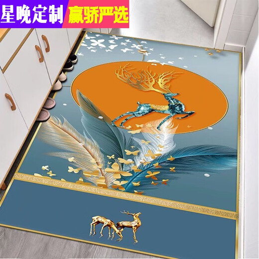 Xingwan high-end light luxury door mat living room mat door non-slip foot mat bedroom coffee table mat study simple mat can be customized New picture-1 200 width X 300 length (cm)