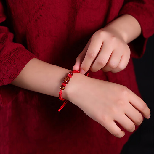 Ze Xinya Jade Red Rope Tai Sui Bracelet 2026 Year of the Horse Bracelet Amulet belongs to Horse, Rat, Ox and Rabbit, gift for men and women
