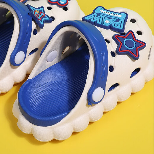 PAW PATROL PAW Team Children's Slippers Summer Boys and Girls Baby Croc Shoes Indoor Non-Slip Soft Bottom Toddler Baotou Sandals 3101 Rice White Archie 17 Inner Length 17cm 170 Code