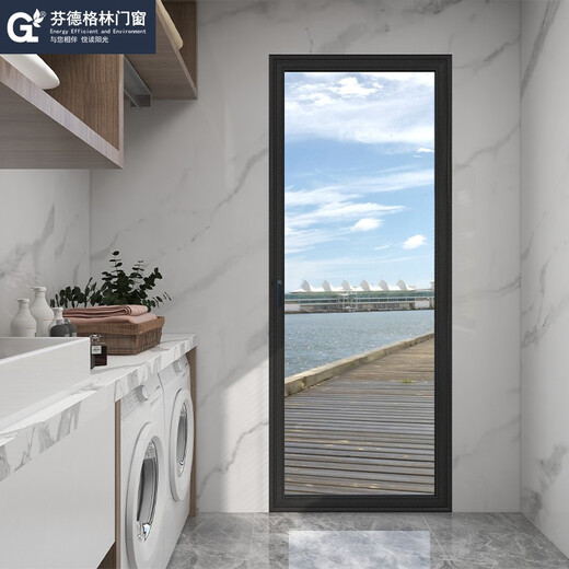芬德格林门窗100断桥铝合金平开门 带304不锈钢金刚网纱门 防撞隔音防盗室内门客厅阳台室内门窗定制 定制金（可抵货款）