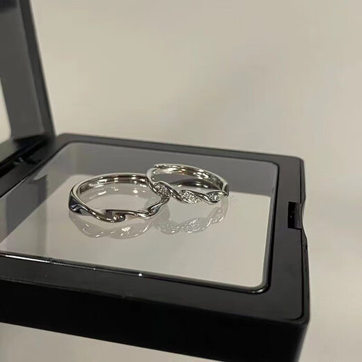 Love endless ring couple style one pair of ring best friend ins niche design adjustable temperament and physical circle J159 [female style] + J160 [male style] (one set