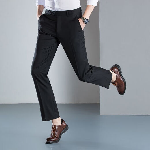 Pantalon décontracté Romon For Men Four Seasons, pas de pantalon d'affaires en fer et en rides pour hommes, confortable à jambes droites et pantalon pour hommes respirant LM71J201