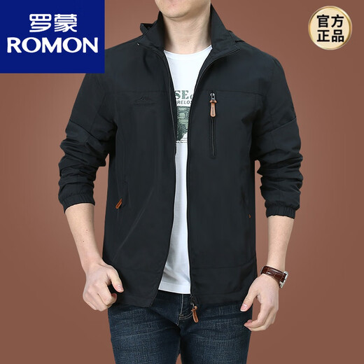 Romon (Romon) Jacket Men's Spring and Autumn Men's American American improvisada a prueba de agua Autumn Sports Chaqueta de otoño de otoño de mediana edad Khaki 9898 más Velvet 5XL