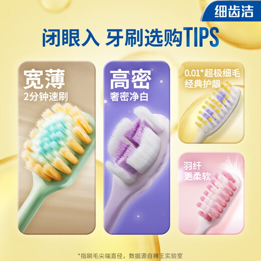 狮王（Lion）细齿洁0.01弹力护龈牙刷12支软毛家庭装深入清洁弹力刷柄京东自营