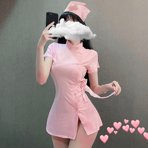 温诗欧性感职业内裤房事制服女级污度诱惑调情丝袜夫妻刺激情绪免脱开裆 7027粉护士大码帽子-连衣裙-内 高端美女人jk可吃奶露