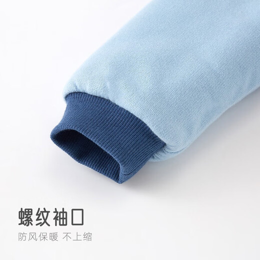 MIANDABAN детский стеганый комплект термобелья, детское осенне-зимнее трехслойное тонкое хлопковое утепленное хлопковое пальто и штаны для мальчиков и девочек, новая зимняя одежда серо-синего + темно-синего 100 см