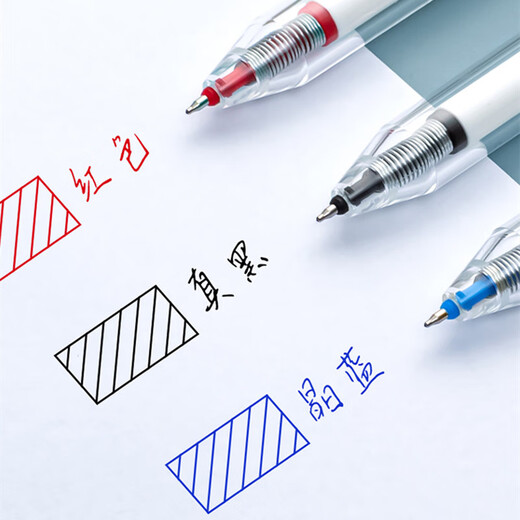 爱好爱好小白刷题笔0.5速干按动中性笔简约签字笔加笔芯ins风学生按压式笔GP2691 黑色笔6支
