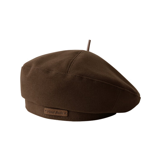 Muxue Ci Spring Woolen Beret Fashion British Style Painter Hat Retro Versatile Showing Face Small Beret Cap Men and Women Black 55-59cm Head Circle Adjustable