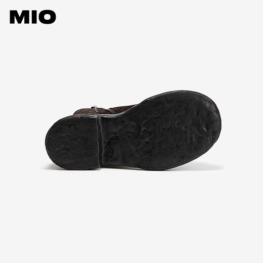 Mio [gleiches Modell in Cheng Xiao] Mio 2024 Winter Retro Britisch-Stil Dick-Soled-Martin-Stiefel coole weibliche Mittelröhrchen Stiefel Ton 37
