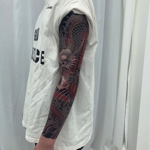 Tattoo stickers last for one year, flower arm, old traditional water mill, 13 days, all-inclusive, men's and women's, cherry blossom, dragon flower arm, 2 pictures, 2 pictures, cost-effective and enjoyable