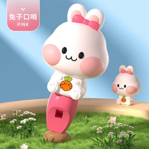 儿童口哨玩具乐器宝宝吹奏口风琴笛子音乐玩具1到3岁男女孩可水洗 小猪口哨