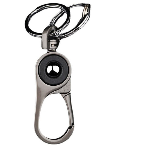 Pengjing porte-clés de voiture pour hommes simple personnalisé porte-clés d'affaires pendentif haut de gamme créatif taille en métal suspendu boucle anneau pendentif couleur chrome