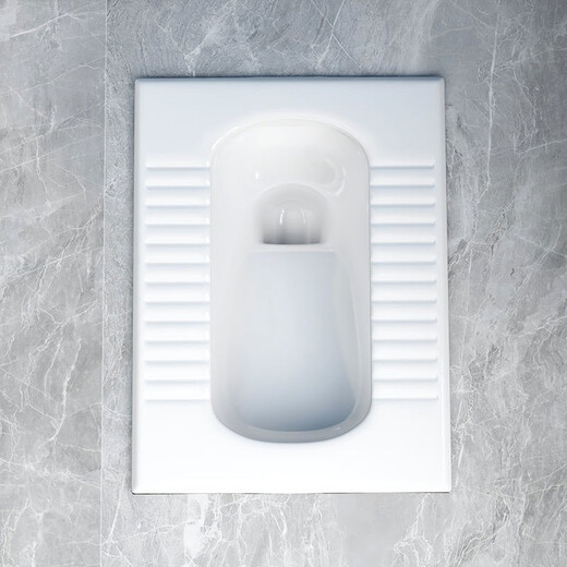 Ronglan squat toilet set household ceramic toilet squat pit with flush tank squat toilet bathroom toilet toilet squat toilet enlarged with S curve anti-odor front drainage + water tank