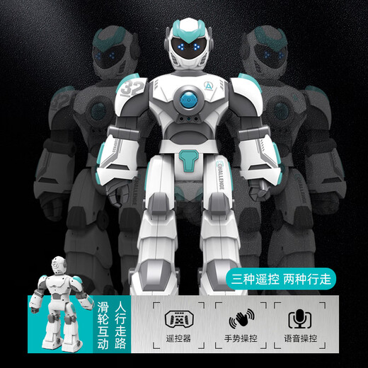 
Bodesh children's toys intelligent robot remote control programming electric walking voice conversation high-tech boy 3-6 years old intelligent dialogue robot - Jingmibai AI intelligent programming + intelligent voice