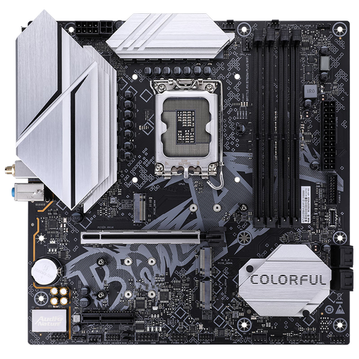 Colorful Battle-Ax B760M-Plus WiFi V20 DDR4 Black Blade Mother Support prend en charge 14600kf / 12600kf (Intel B760 / LGA 1700)