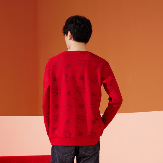 Love children's safety and joy parent-child pullover long-sleeved sweatshirt/long sweatshirt skirt/dress AK381B321 Adult-sweatshirt (full print) AK281B321 170 (100-120Jin Jin is equal to 0.5 kg)