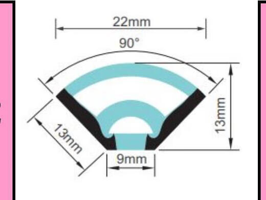 Baihuan BAIHUAN bendable fan-shaped silicone triangle light strip 45-degree V-shaped 90-degree aluminum groove female angle line lamp top angle sun angle lamp 1616 aluminum slot model neutral light 4000K 120 lamp volt number needs to be noted