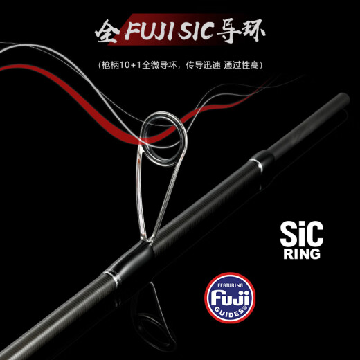 渔翘  尊鳜S虫竿高尔夫皮专业鳜鱼鲈竿超快调高感度竿黑坑路亚竿 2.03m 尊鳜S S682MH-两节直柄