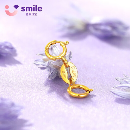 Weixiao Jewelry 18k gold universal buckle head double-headed spring buckle diy bracelet necklace extension buckle connecting buckle universal accessories birthday 18k yellow