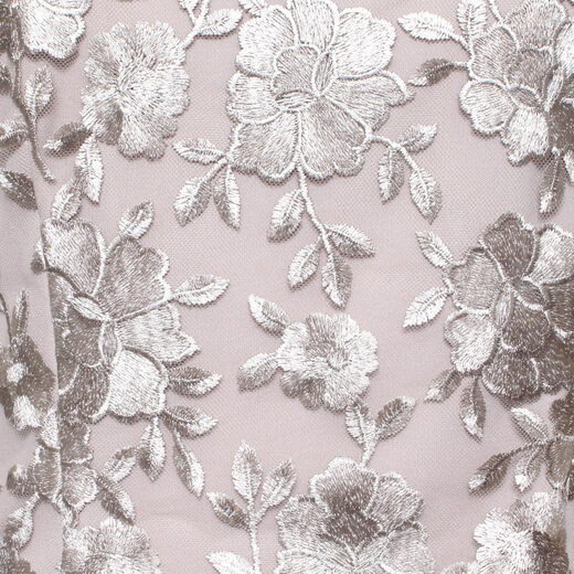 Alex Evenings Women's Long V-Neck Embroidered Mother of the Bride Dress Taupe 10