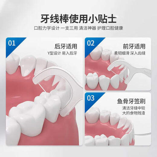 Dewei floss rod ultrafine wear-resistant adult toothpick portable cleaning tartar picking family box oral care [300 pieces] National floss rod total 6 boxes
