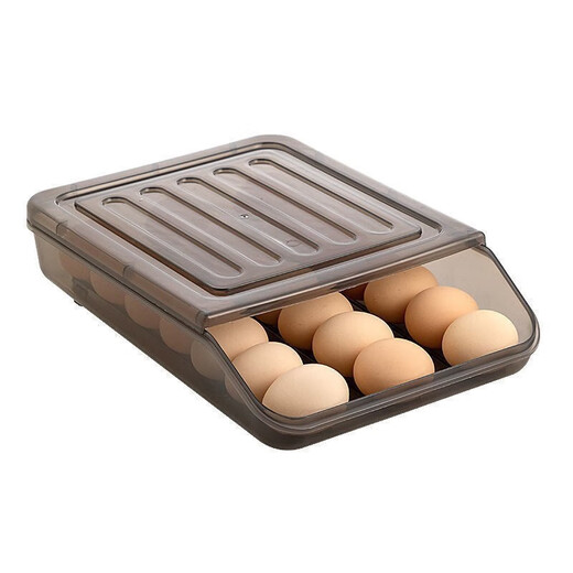 Sukuu egg storage box refrigerator crisper kitchen supplies egg box can be stacked egg tray packaging box organization box egg storage box transparent 3-pack