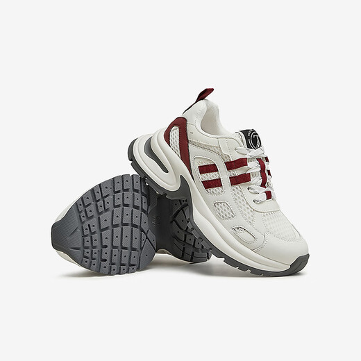 Heshe (tata) Chaussures de papa à semelles épaisses pour femmes Mesh des chaussures de sport extérieur respirant chaussures de randonnée Qiuxin wt701cm4 gris / argent / noir 34