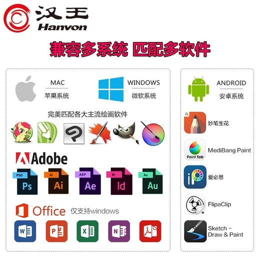 Hanvon Xiaohei 0906 Drawing Board Drawing Board Hand-drawn Board Computer Writing Board Digital Board Teaching Online Class Electronic Whiteboard PPT Nail Easy to learn. For online classes (handwriting + whiteboard + painting)