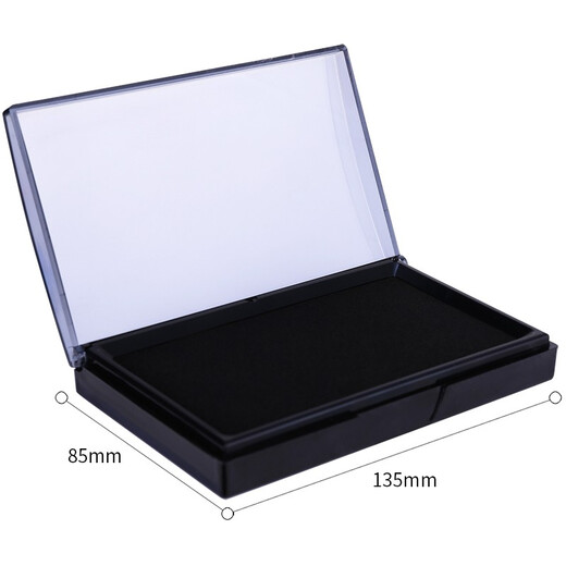 Deli (deli) printing platform seal financial quick dry printing platform clay box circular printing oil press hand seal oil square printing platform enterprise contract stamp supplement ink 9864 red/square quick dry transparent continuous cover