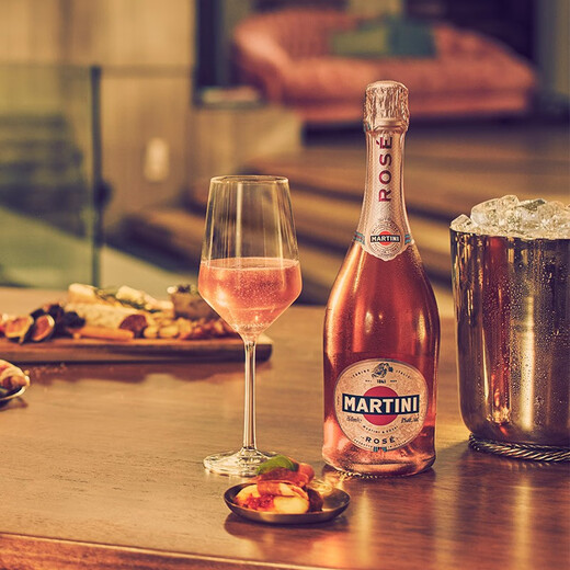Martini Genuine Licensed Sparkling Wine Tipsy Dessert Wine Xianshanlu Foreign Wine Imported from Italy Holiday Gift Martini Pink Sparkling Wine 750mL 1 Bottle