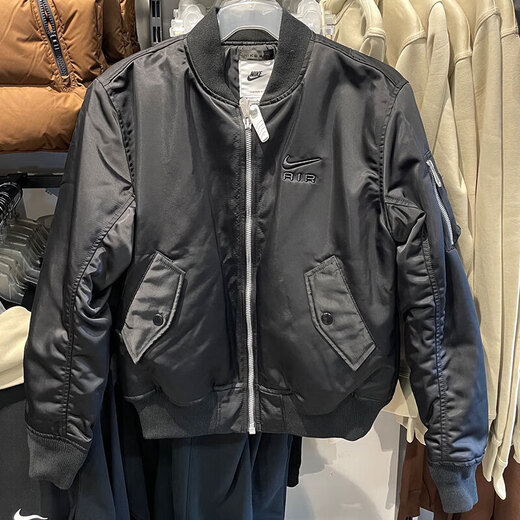 耐克（Nike）棉服男装秋冬季新款JORDAN运动服立领棒球服加厚保暖夹克棉衣 DV9892-010黑色 S