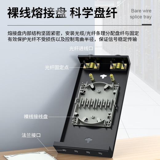 胜为 光纤终端盒FBM-104KF 4口方口空盒适用于SC/LC接口通用熔接盘不含尾纤及法兰光缆出线 空盒圆口【厂家直发】 24口/芯