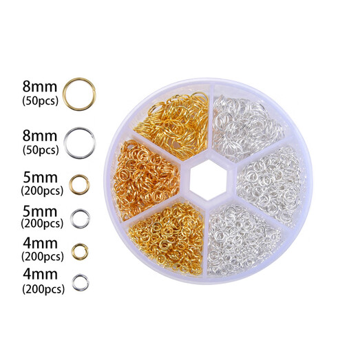 OSRO diy open ring connecting ring earrings bracelet necklace buckle connector handmade material package white k color 6 Specifications + box