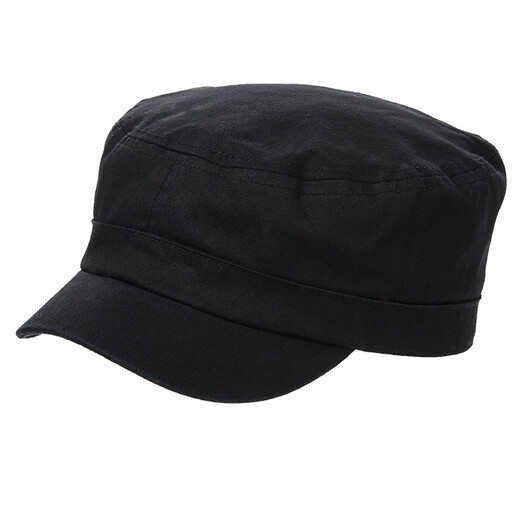 FANCET hat men's autumn and winter large head peaked cap Korean style men's flat top military hat casual short brim cotton baseball cap 60cm