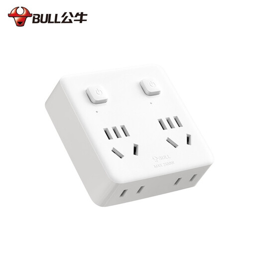 BULL plug strip/socket/one-turn multi-function socket/suitable for type 86 wall socket/suitable for bedroom and kitchen type 86 one-turn four-point control socket GN-93223