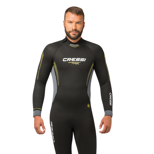 CRESSI FAST diving suit for men and women one-piece professional deep diving lung free diving swimsuit diving swimsuit women's wet suit 357MM men's 7MM M
