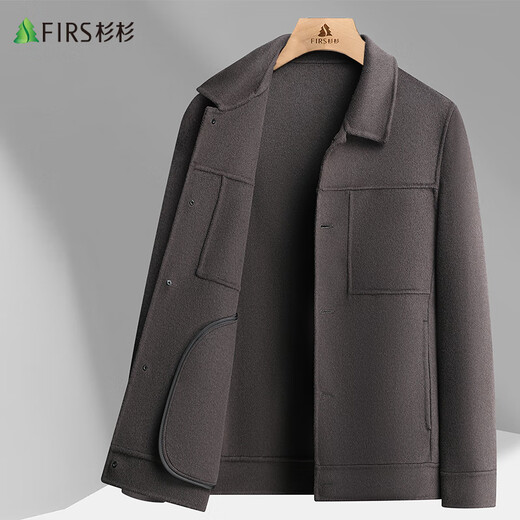 M manteur de laine à double face Shanshan Men de laine à double face Autumn et hiver Nouvelle affaires Température à mode lâche décontractée Black Men's Black XL (180)